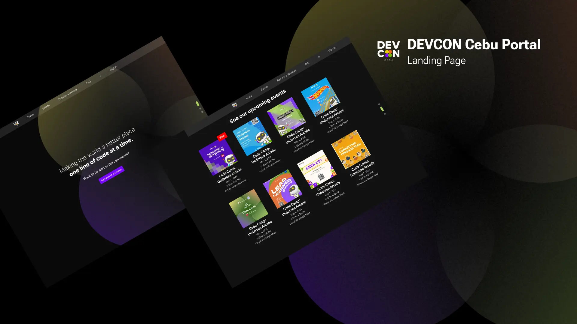 DEVCON Cebu Web Portal (Concept) screenshot